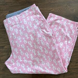 Pink Lobster Print Pantscrown and Ivy Lobster pants